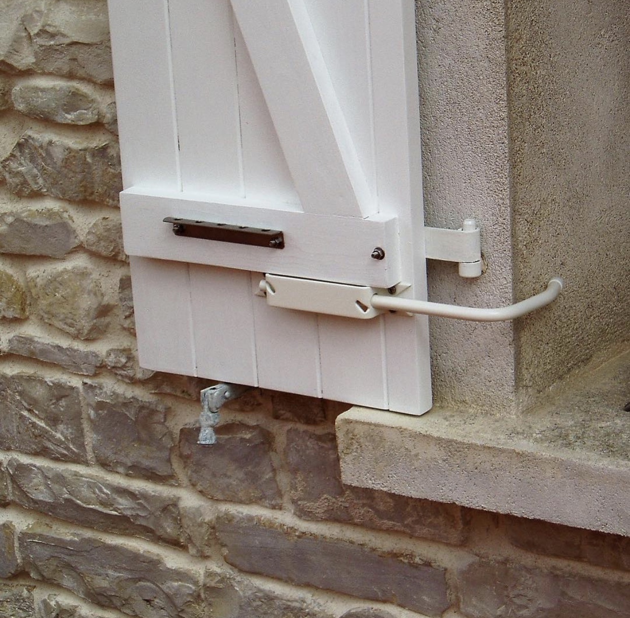 Bloque Volet Blanc - Droit Standard pour Volet Bois – Image 3